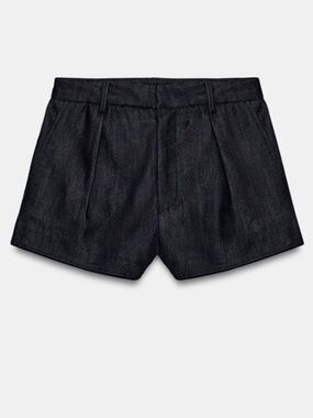 Zara Pleated Shorts ZW Collection (Denim)
